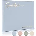 ZICOTO Beautiful Wedding Guest Book for Your Wedding Reception - Simply Elegant Guestbook to Sign in and Add Polaroid Photos - The Perfect Baby Shower Guest Book for The Special Day