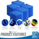 TDBS Microfiber Cleaning Cloth Large 40x40cm 50 Blue Super Absorbent view 5