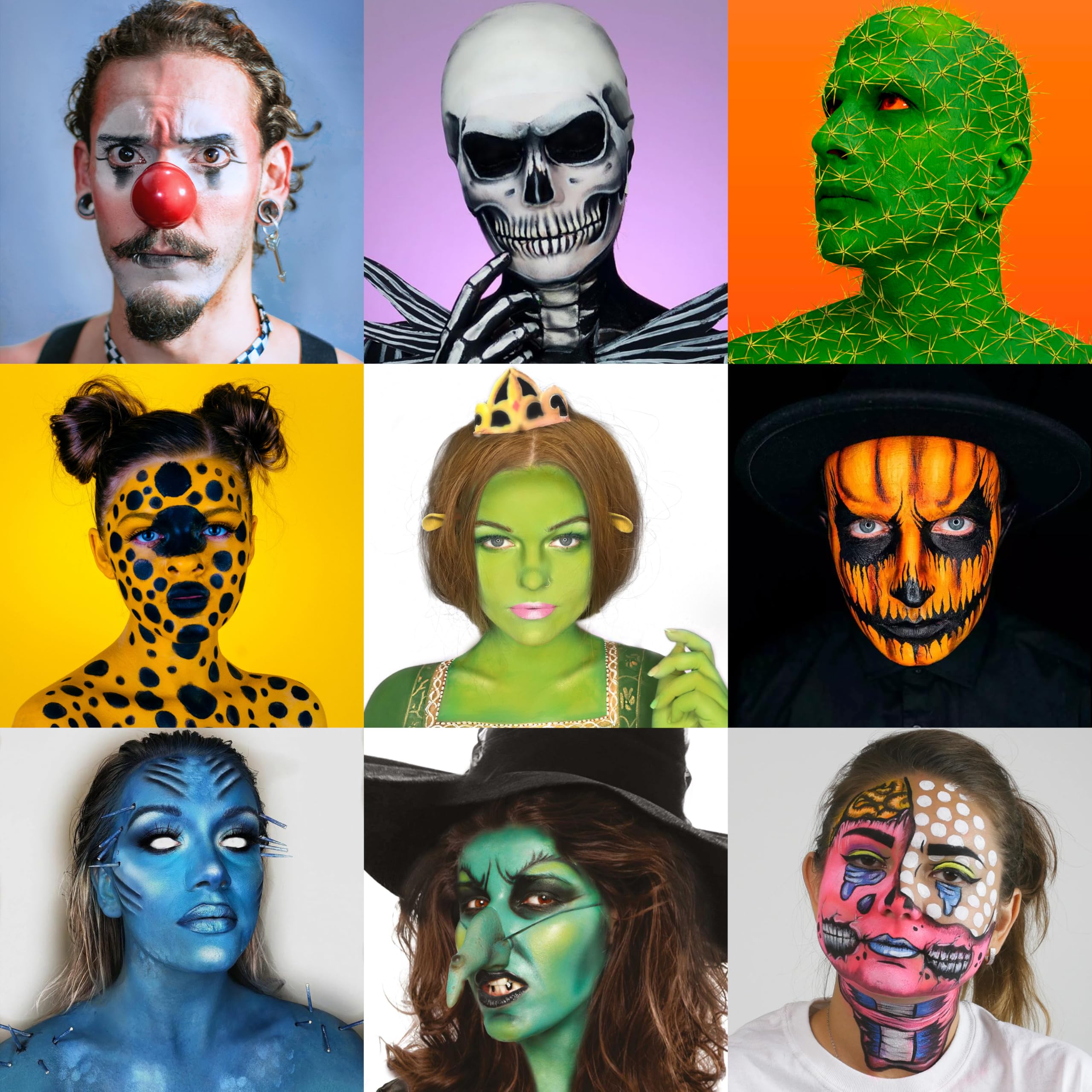 CCbeauty Professional 36 Colors Face Body Paint, Large Cream Face Painting Palette Kit, Non Toxic Hypoallergenic FacePaint for Halloween SFX Special Effects Costume Cosplay Makeup