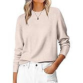 ANRABESS Sweaters for Women 2025 Long Sleeve Crewneck Loose Fit Lightweight Knit Basic Fall Sweater Outfits