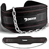 DMoose Fitness Dip Belt for Weight Lifting, Pullup, Squats &amp; Dips - 36" Robust Steel Chain, Comfortable Neoprene Padding Supports 350lbs - Gym Weight Belt for Strength Training Workout &amp; Weightlifting