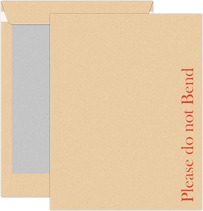 iSOUL 125 Pcs A5 Envelopes 229x162mm Do Not Bend Manilla Hard Backed