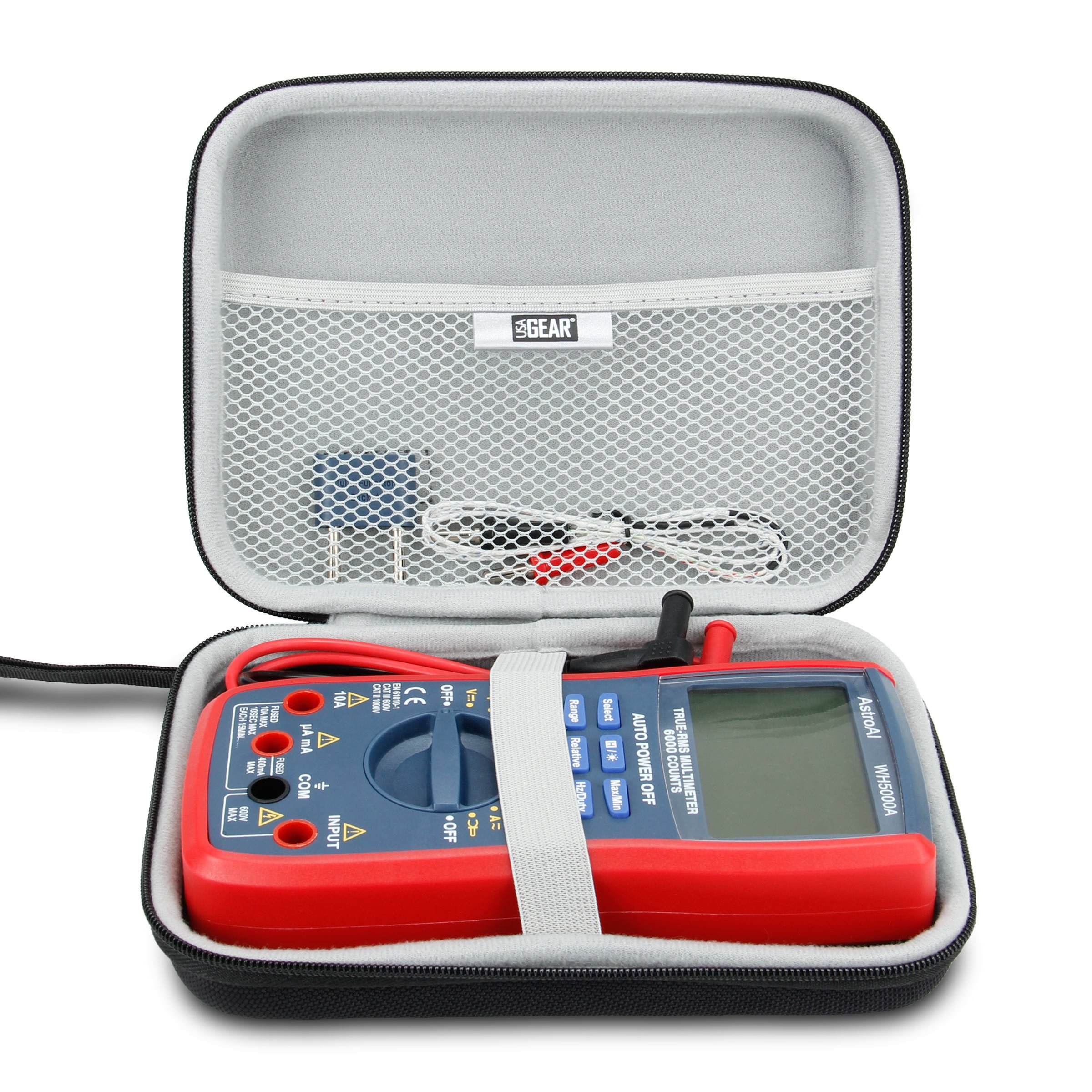 USA Gear Hard Digital Multimeter Carrying Case Voltage Tester Travel