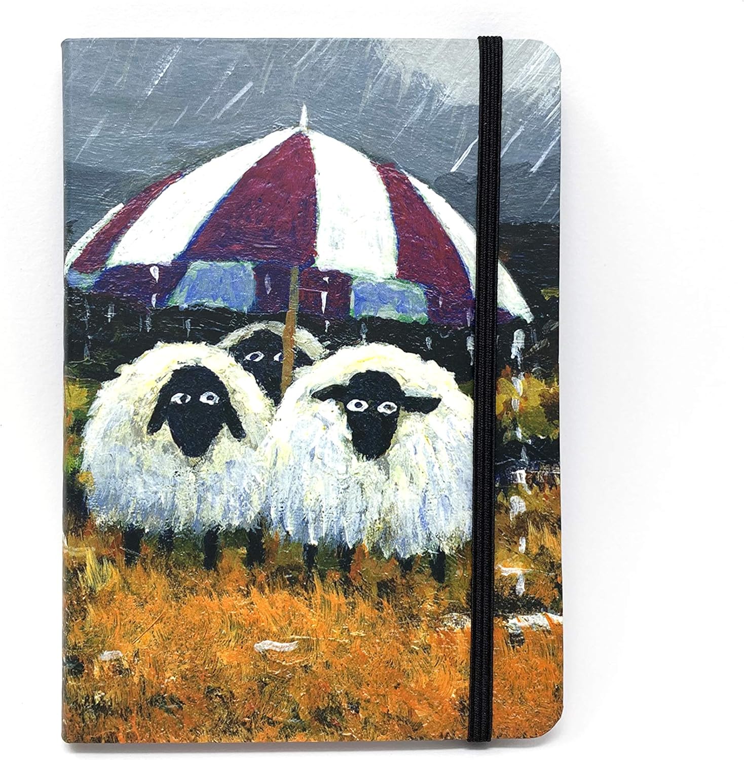 "Wish Ewe were Here" Flexible Pocket Notebook by Thomas Joseph - Sheep Under Umbrella - Image 3