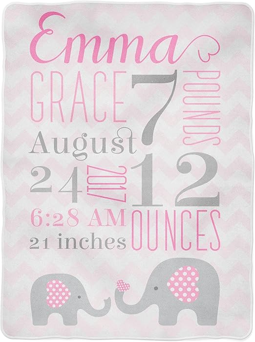 birth announcement blanket