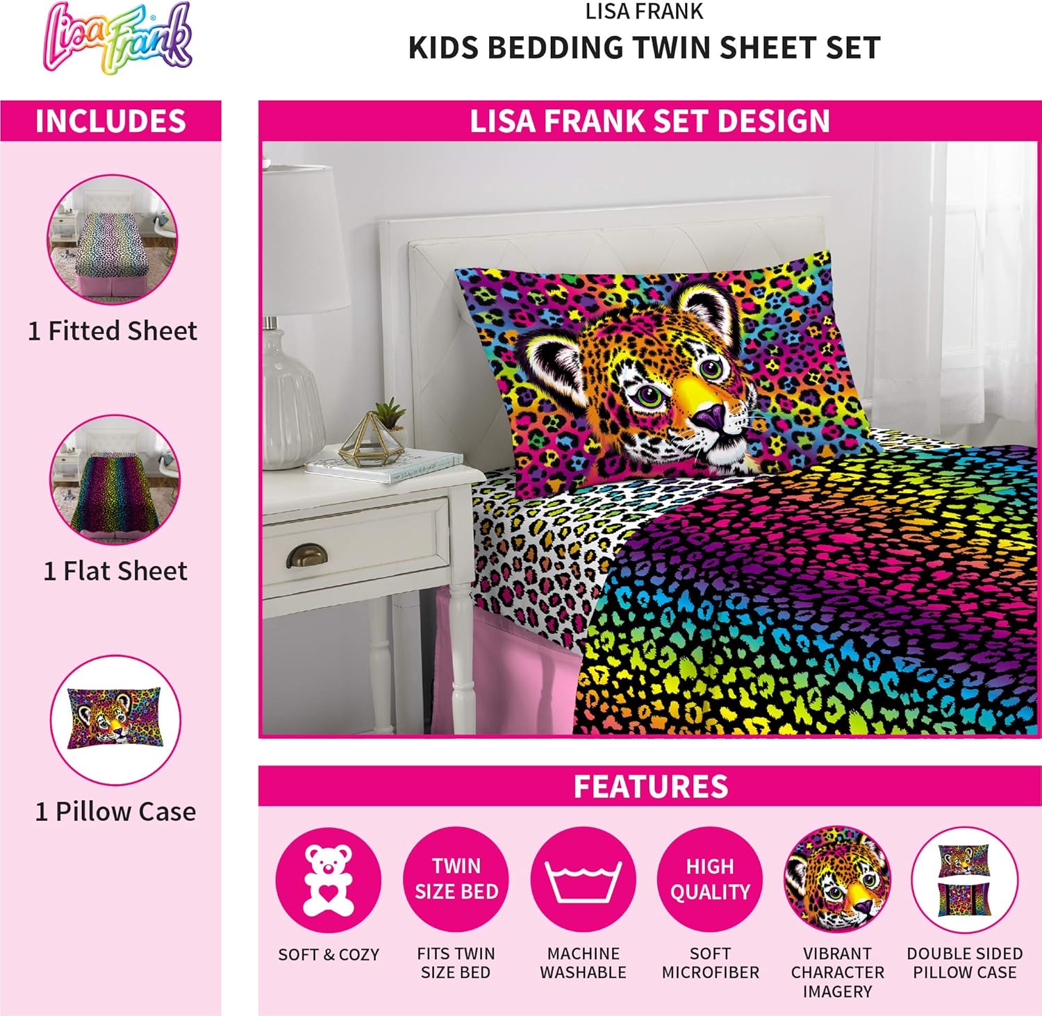 Twin Lisa Frank Ma5948 Wildside Sheet Set Twin Amazon