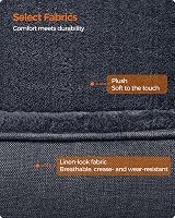 Feandrea Dog Bed Linen Look XXL 120x90x30 cm Raised Edges Non-Slip view 4