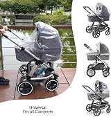 Zamboo Rain Cover for Pram Carrycot Waterproof Windproof Large Viewing Window view 2