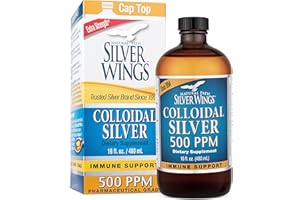 Natural Path Silver Wings Colloidal Silver 500ppm (2,500mcg) Immune Support Supplement 16 fl. oz.