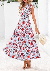 PRETTYGARDEN Women's 2025 Summer Floral Midi Dress