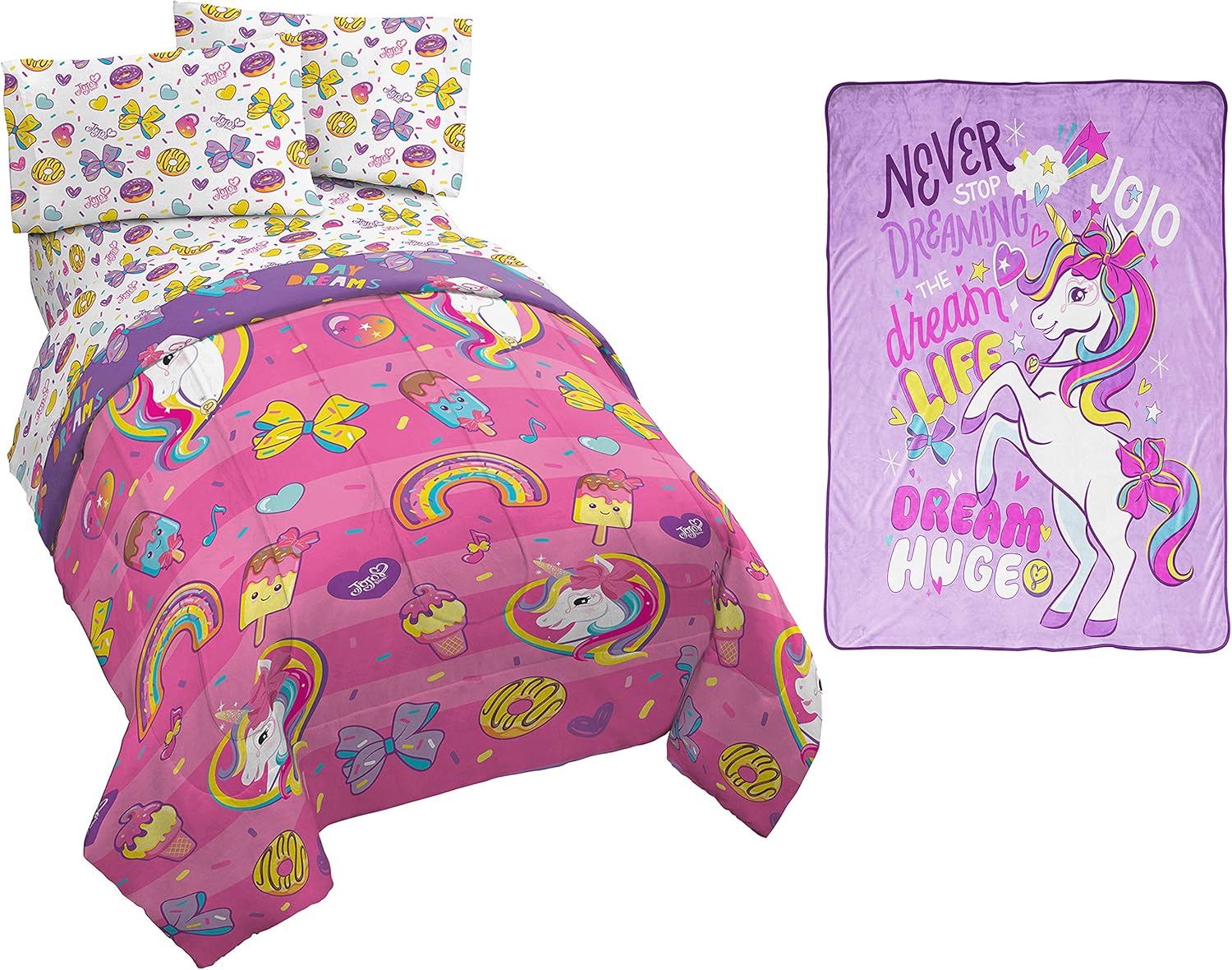 Jay Franco Nickelodeon JoJo Siwa 6Piece Queen Bedding