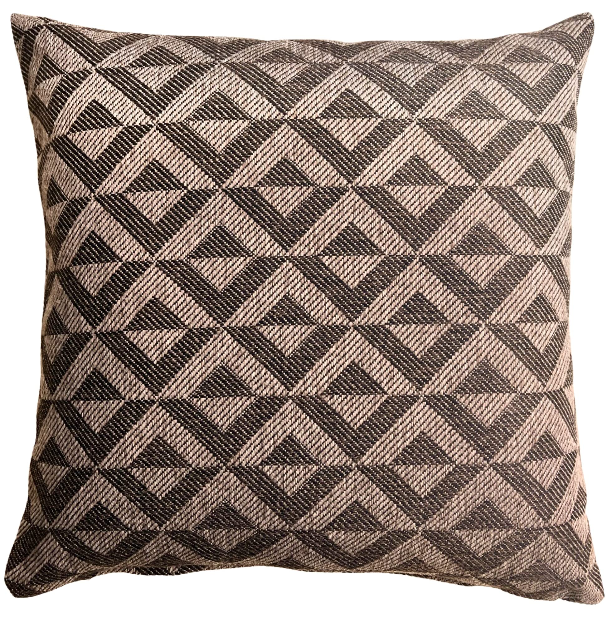 Luxury Cushion Cover. Chocolate and Light Brown Pyramid 18x18 inch Double Sided Square Throw Pillowcase with Invisible Zipper. 45x45 cm Solid Decorative Pillowcases for Bedroom Sofa Chair Couch