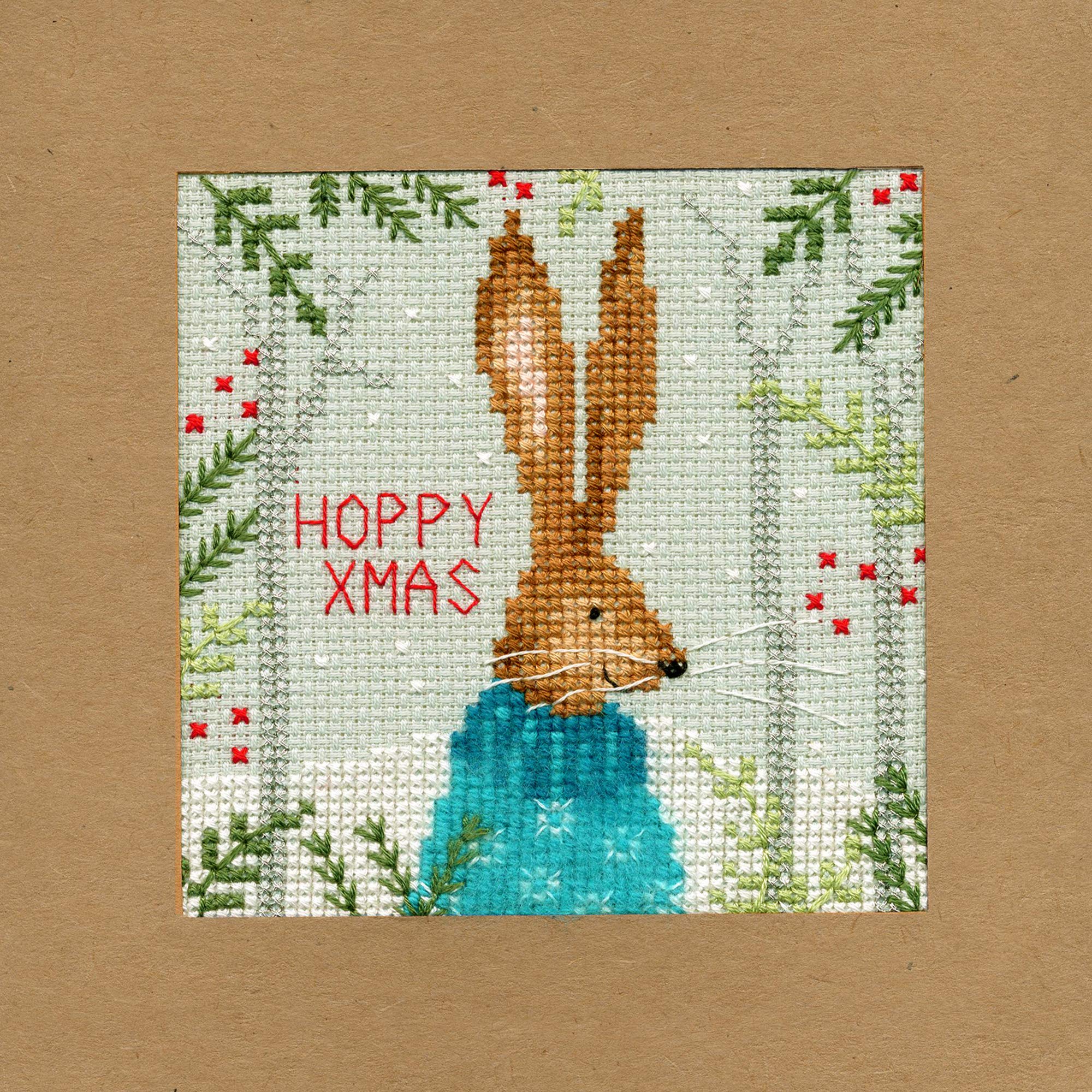 Bothy Threads Cross Stitch Kit - Christmas Card - Xmas Hare