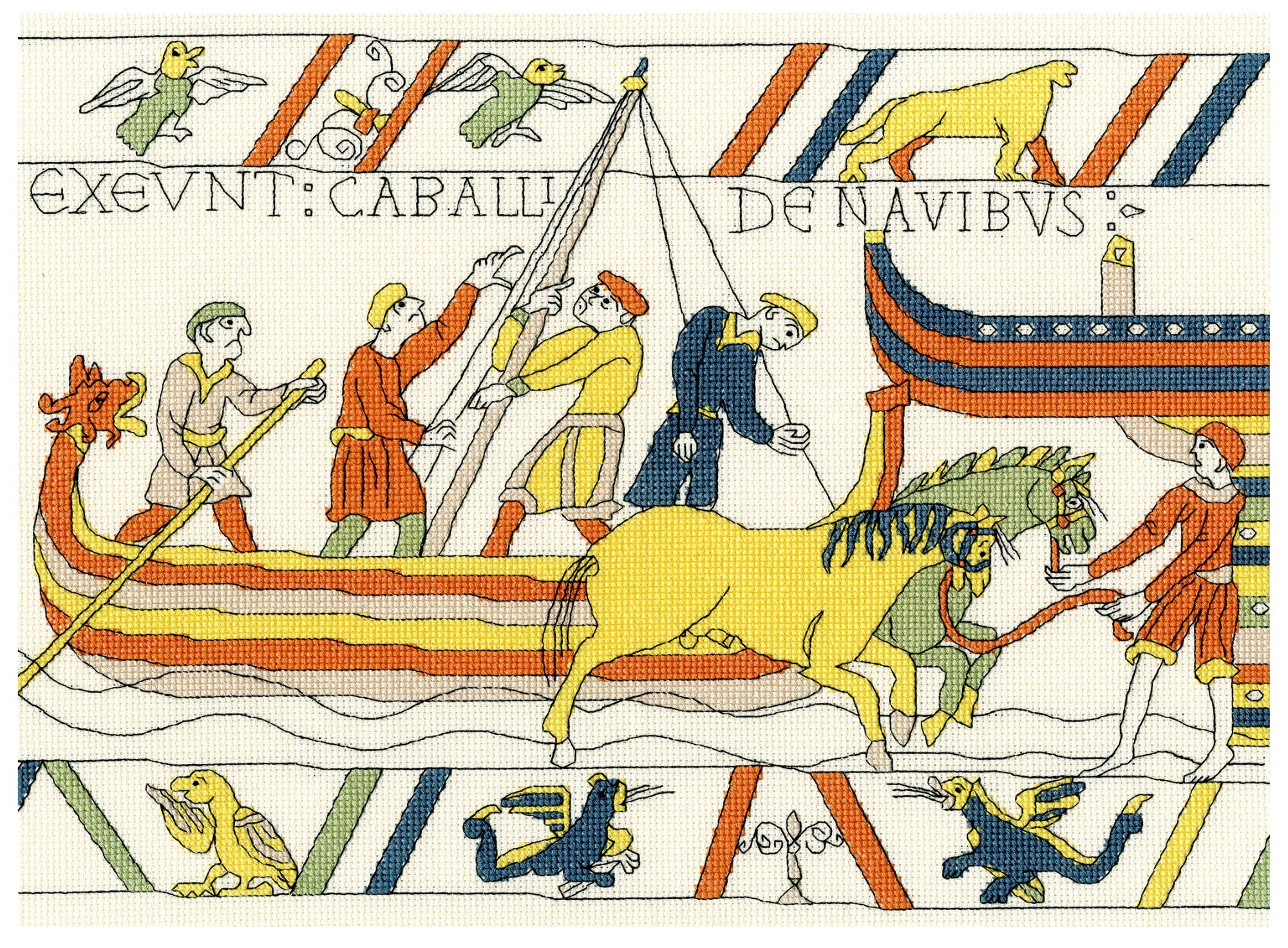 Bothy Threads Bayeux Tapestry The Normans' Landing Counted Cross Stitch