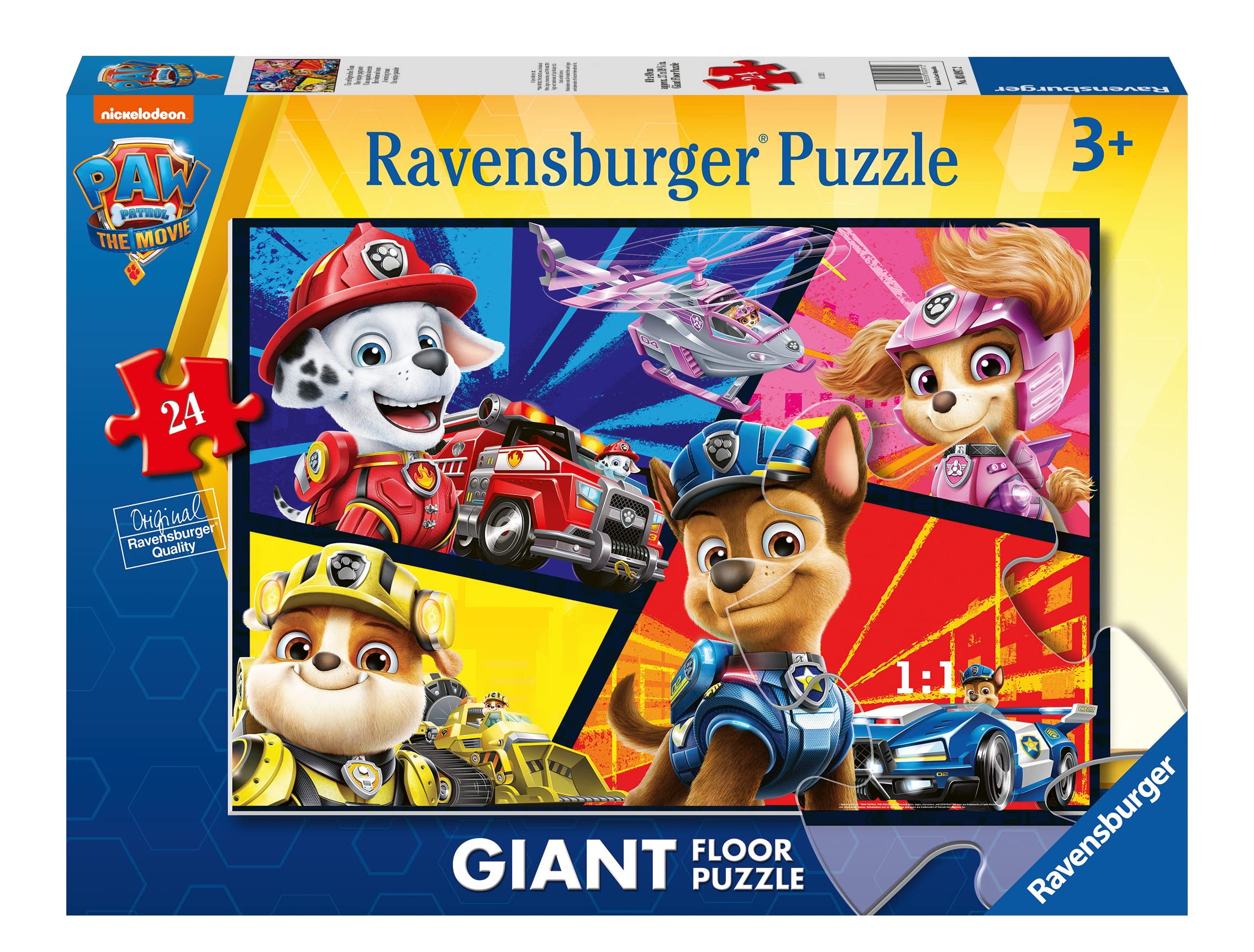 Ravensburger Paw Patrol Movie Jigsaw Puzzle 24 Giant Floor, Puzzle for Children, Recommended Age 3+, Paw Patrol Puzzle, Print, 03097 2