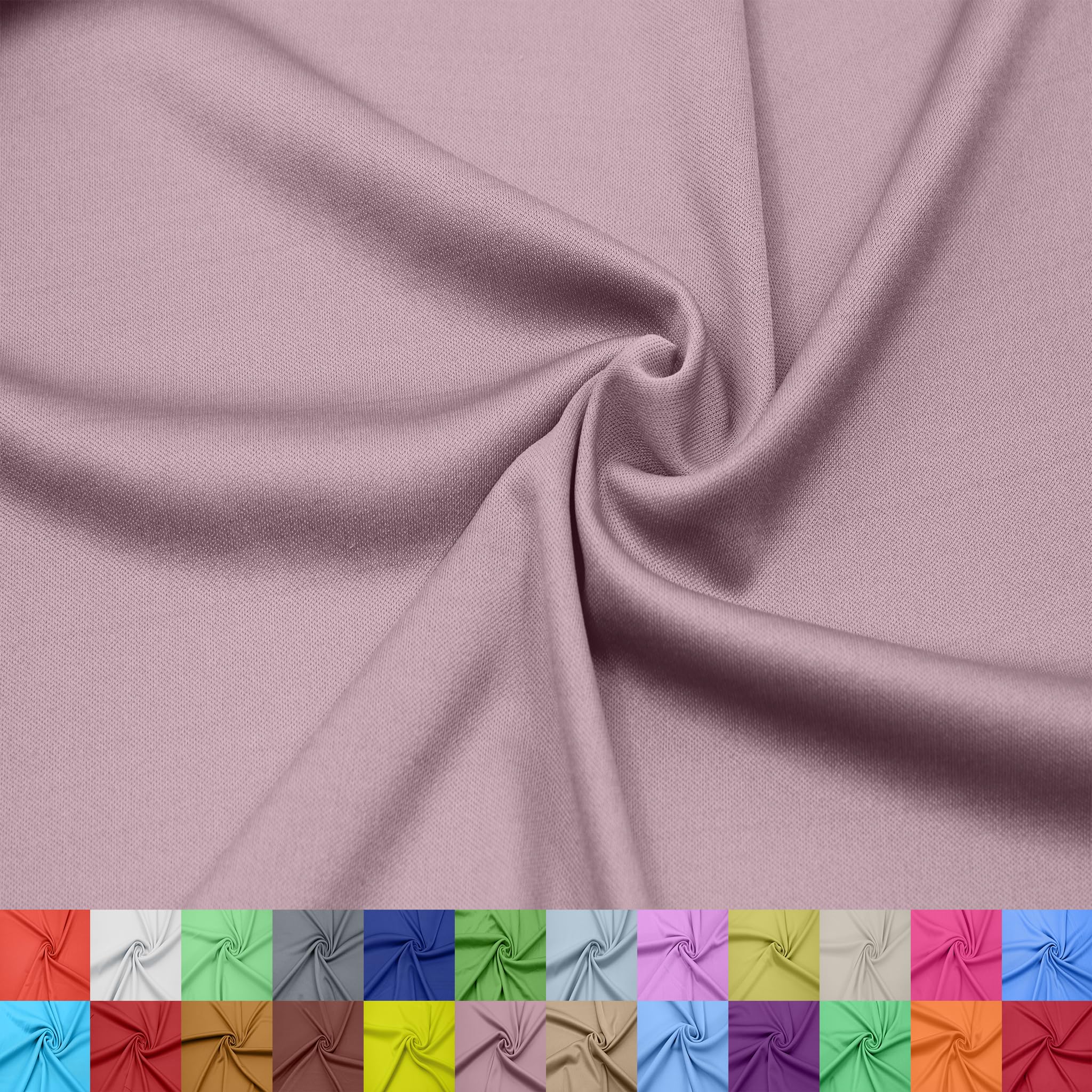 60″ Wide 100% Polyester Interlock Lining – Lightweight Knit Fabric by The Yard for Apparel, Clothing, School Projects, Party Decorations, Drapery, Crafts & DIY