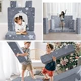 MeMoreCool Kids Play Sofa Bed 10-Piece Modular Foam Couch Glow Stars view 5