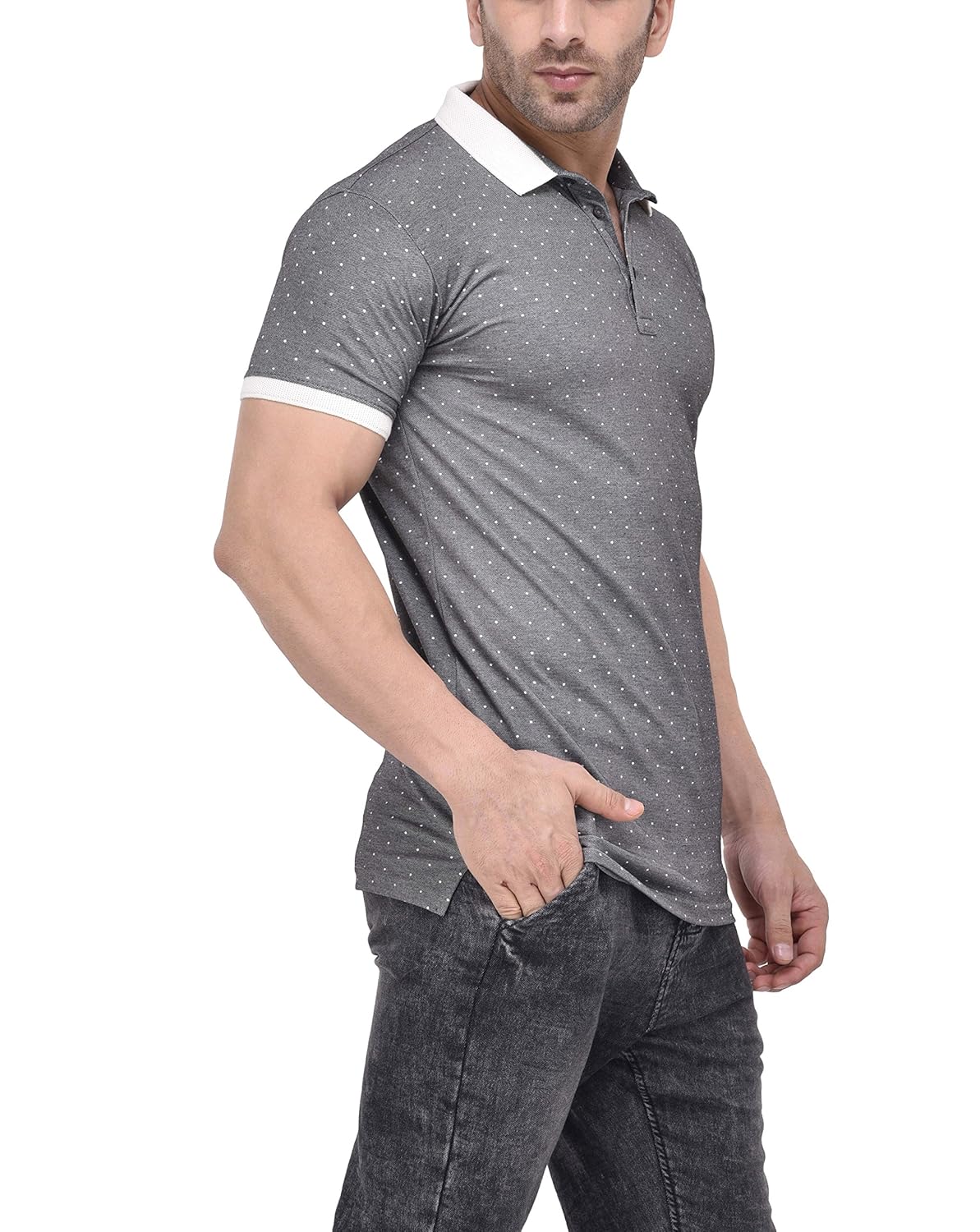 tinted men's cotton & polyester polo t-shirt