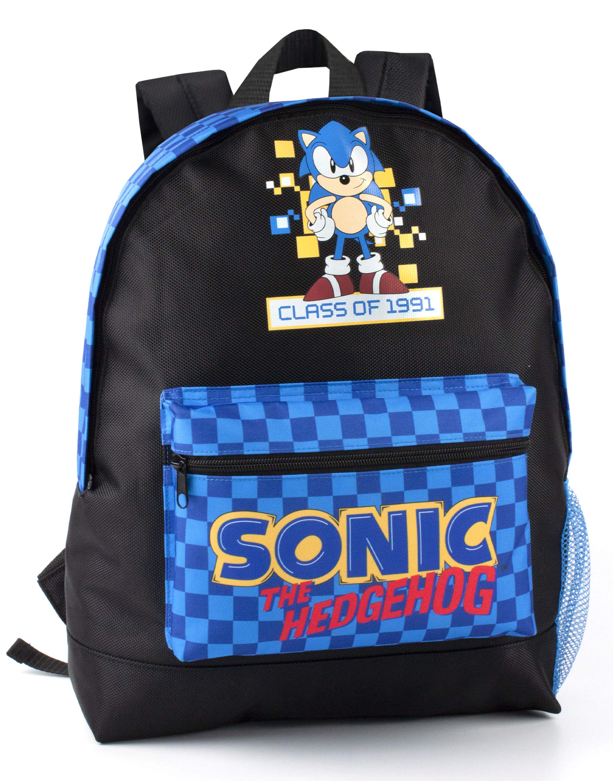 SONIC THE HEDGEHOG Boys Backpack | Feed Your Adventure With Retro Gamer Style | Kids Backpack | Increase Your Day With Play Fun, Schwarz., Schwarz, Taille unique