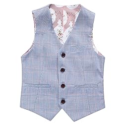 Marvelous World Boys' 5-Piece Formal Vest Suit