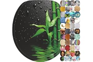 Sanilo ROUND, Silent Slow Close, Molded Wood, Adjustable Toilet Seat, Virella