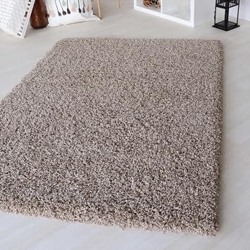 Teppiche Mobel Wohnen Hochflor Shaggy Teppich Gunstig Uni
