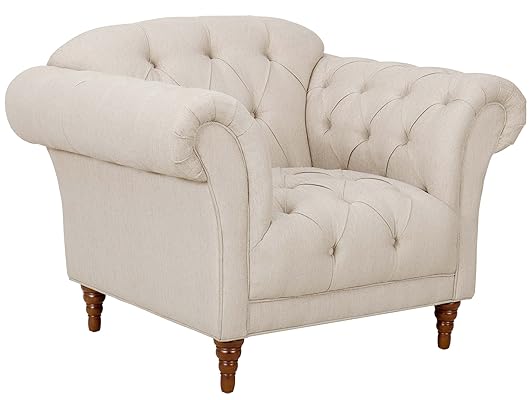 Homelegance St. Claire 51" Chesterfield Chair, Almond Brown