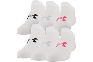 Under Armour unisex-child Essential 2.0 Lightweight No Show Socks, 6-pairs