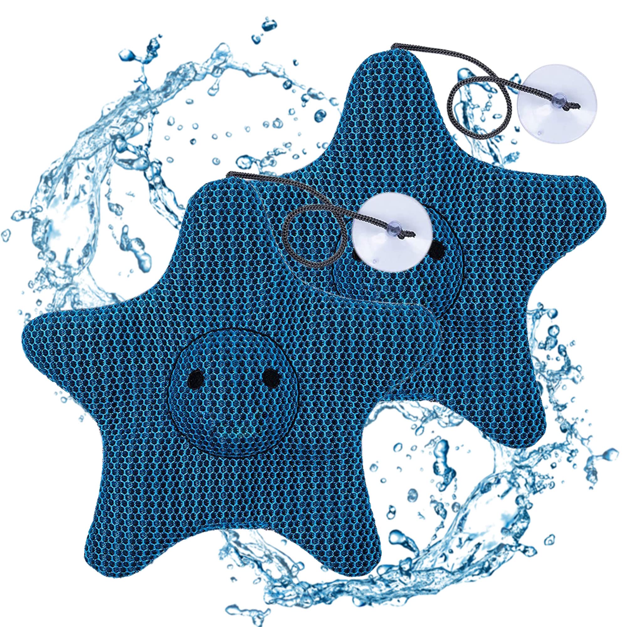 2pcs Hot Tub Scum Absorber, Oil Absorbing Sponge Reusable Oil Absorbing Scum Sponge For Hot Tub, Spa Foam Remover For Hot Tub, Hot Tub Accessories Cleaning For Spa, Tub And Pools Cleaning (Starfish)