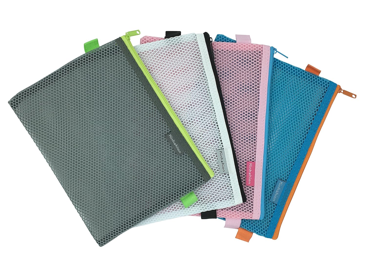 Mesh Zipper Pouch, 6 PCS 3 Sizes, Zipper Bags Clear Zipper Pouch Small Organizer bag Zipper Folder Bag Cosmetic Bags Travel Storage Bags, Colour Random. : Beauty