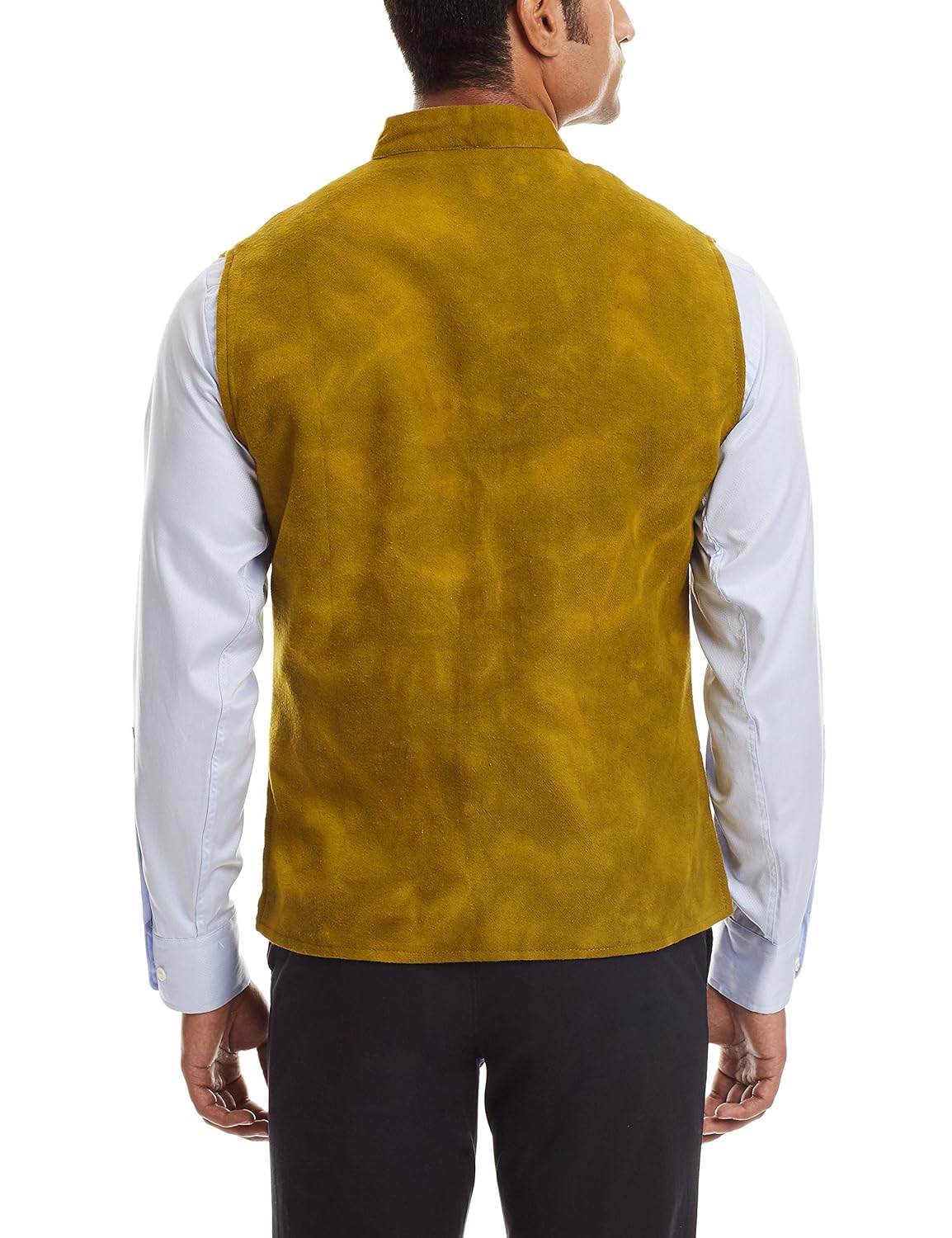 sobre estilo men's banded collar wool jacket