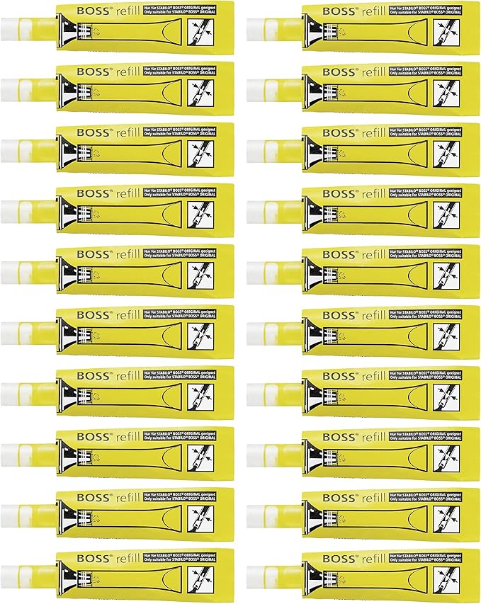 STABILO Refill BOSS Highlighter Refill Box of 20 Yellow Buy Online