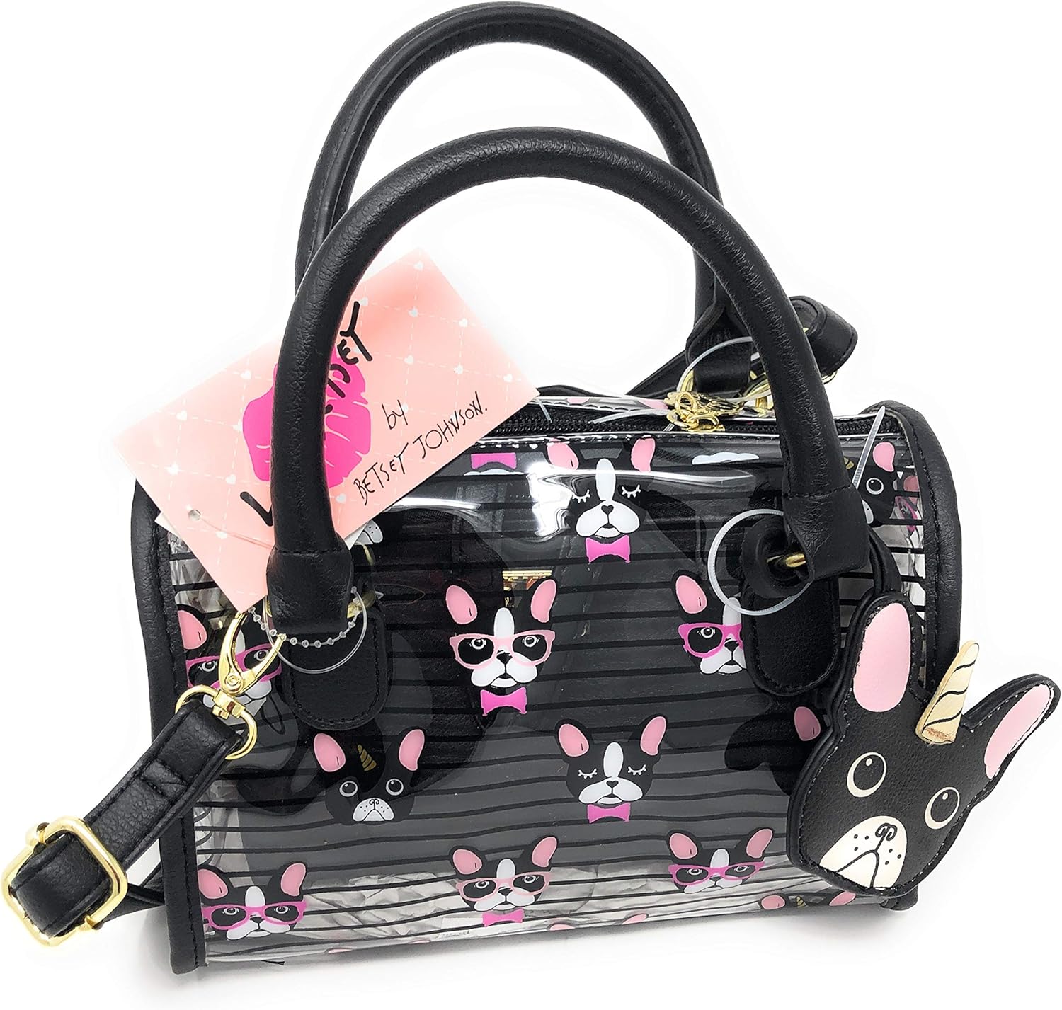 betsey johnson french bulldog bag
