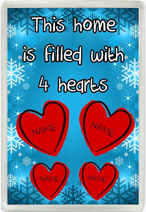 Esta casa está lleno de 4 corazones de Navidad personalizable ...