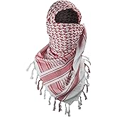 Luxns Military Shemagh Tactical Desert Scarf / 100% Cotton Keffiyeh Scarf Wrap for Men And Women