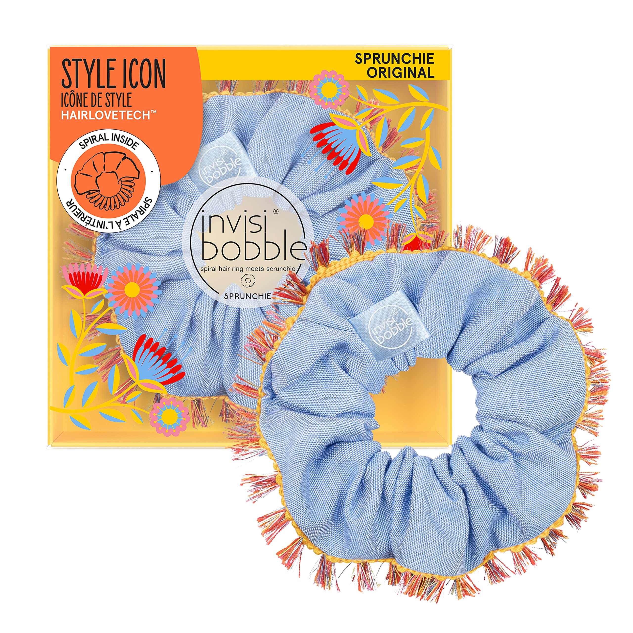 Invisibobble sprunchie Hola Lola scrancis capelli azurra x1 I Scrunchies per capelli seta in edizione limitata I Scrunchie con forte tenuta