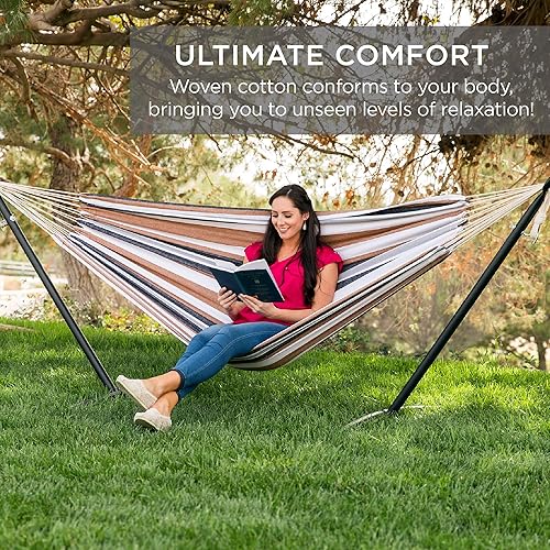 Choice Products Hammock With Steel Stand 2-Person Brazilian-Style
