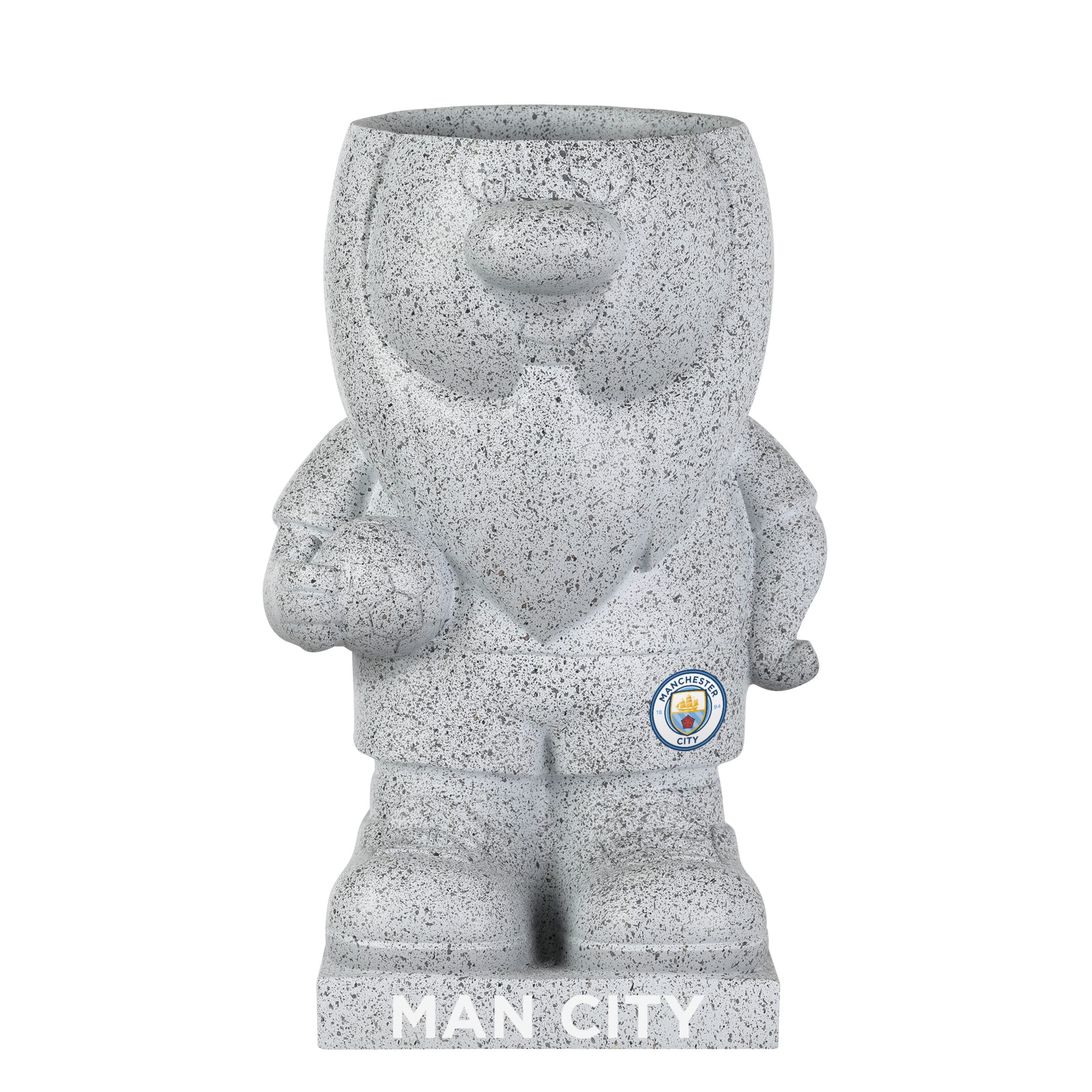 FOCO Officially Licenced Manchester City FC Football Stone Effect Outdoor Garden Planter Gnome