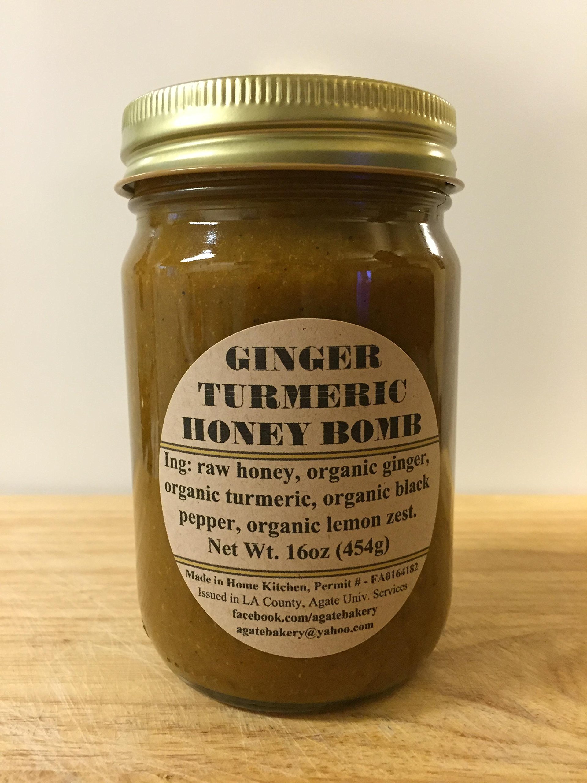 GINGER TURMERIC HONEY BOMB 11oz. Grocery & Gourmet Food