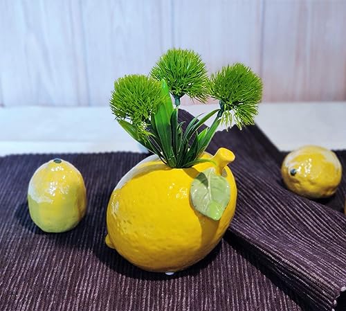 Zitronen Und Vase Aus Keramik Tischschmuck Tischdekoration Kuche Esszimmer Terrasse Gartenparty Sommer Geschenk Frauen Freundin Amazon De Handmade