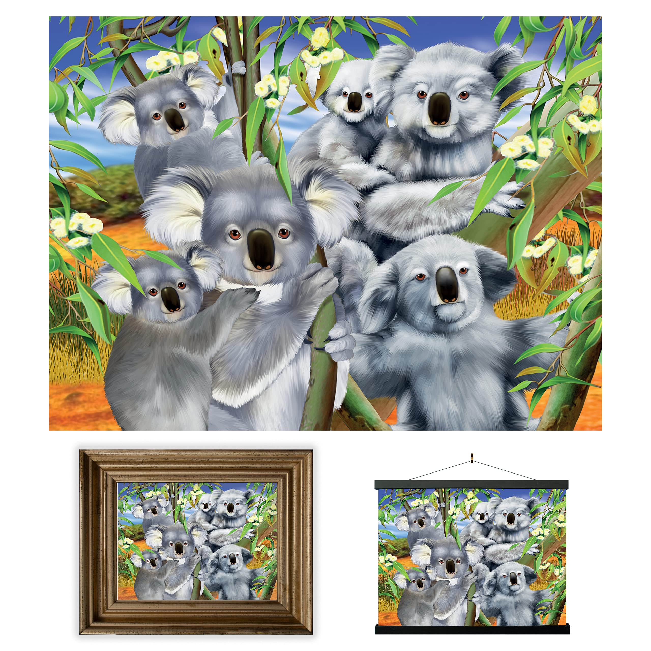 3D LiveLife Lenticular Wall Art Prints - Koala Cuddle from Deluxebase. Unframed 3D Wild Animal Poster. A perfect wall filler. Original artwork licensed from renowned artist, Michael Searle โ image 1