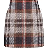 Ellames Women's Mini Club Skirt Basic Bodycon High Waist Pencil Skirts with Slit