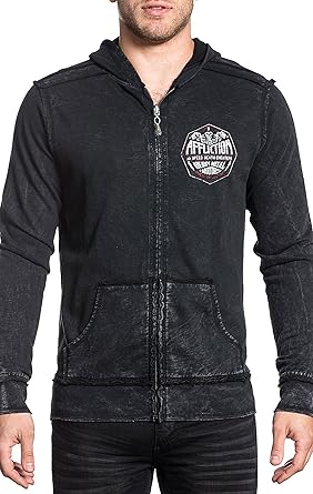 affliction reversible hoodie