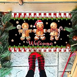 TREWAVE Christmas Doormat Gingerbread Man