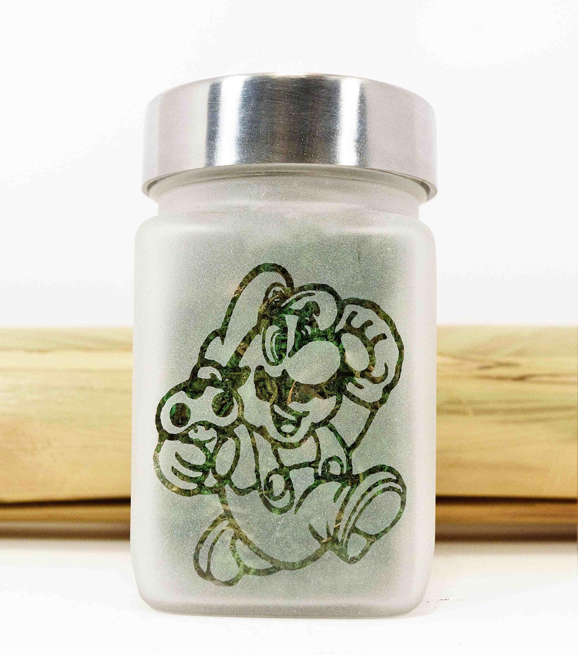 Retro Gamers Old School Stash Jar, Airtight, Odor Proof Herb Secret Stash Container