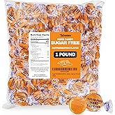 Sugar Free Butterscotch Hard Candy Bulk Bag Holiday Candies - 1 Pound Approx. 75 Individually Wrapped Butter Scotch Flavored Sugar Free Candy For Treats &amp; Snacks - Taboom Candy