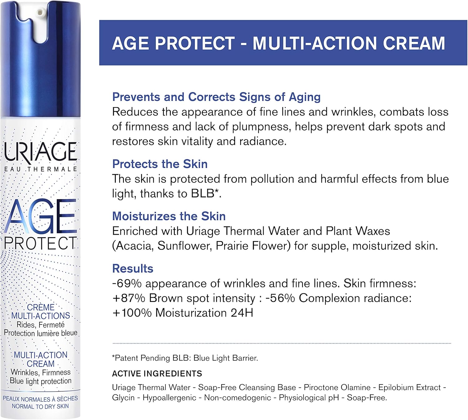 Uriage Age Protect Multi-Action Cream - 40 ml, 17.07, 40 ml (Pack of 1) - Image 3