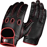 J.A.G. Leather Driving Gloves - Full Finger Touchscreen | Riding | Cowhide Motorcycle Gloves for Men and Women, Cycling Unlined Men's Driving Gloves