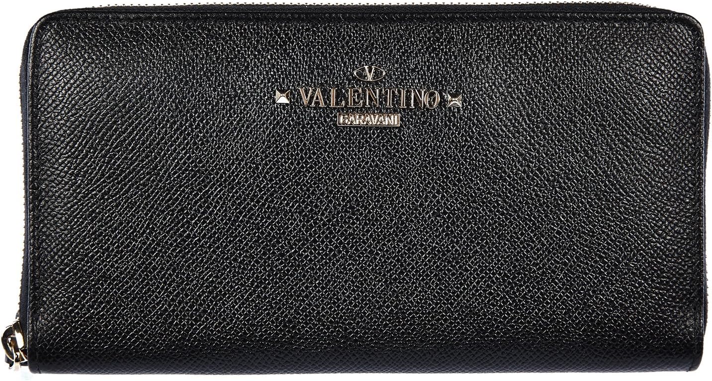 Valentino Garavani women's wallet leather coin case holder purse card bifold mul