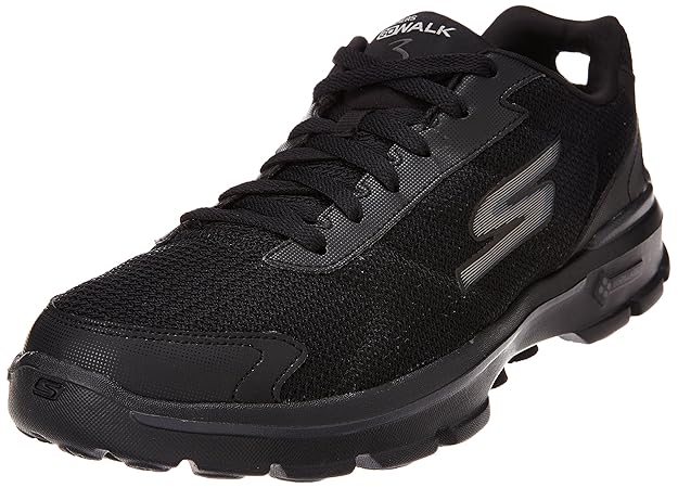 Buy Skechers Men's Go Walk 3 - Fitknit Black Mesh Nordic Walking Shoes - 11 UK/India (46 EU) (12 